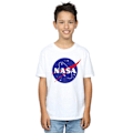 Miniatyrbild 3 av 6: NASA Pojkar Insignia Logotyp Bomulls T-shirt 12-13 År Vit White 12-13 Years