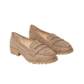 Miniatyrbild 1 av 3: Dorothy Perkins Dam/Dam Leoni Bred Penny Loafers 6 UK Taupe Taupe 6 UK