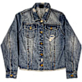 Miniatyrbild 1 av 2: The Rolling Stones Damjacka i Denim för Dam/Kvinnor med Script M Ljus De Light Denim Blue M