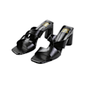 Miniatyrbild 1 av 3: Where's That From Dam/Damer Manila PU Twist Strap Block Hee Black 3 UK