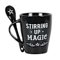 Miniatyrbild 3 av 4: Something Different Stirring Up Magic Keramisk Mugg Set En Storlek Black/White One Size