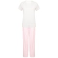 Miniatyrbild 1 av 3: Handduk City Dam/Damrandig Lång Pyjamas Set XXL Vit/Rosa White/Pink XXL