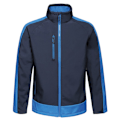Miniatyrbild 1 av 3: Regatta  Mens Contrast Three Layer Printable Soft Shell Jacket Navy/New Royal M