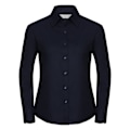 Miniatyrbild 1 av 2: Russell Collection Dam/Kvinnors Långärmad Easy Care Oxford S Bright Navy 5XL
