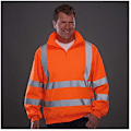 Miniatyrbild 2 av 2: Yoko Hi Vis 1/4 Zip Sweatshirt L Orange för män Orange L