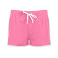 Miniatyrbild 1 av 3: Skinni Fit Dam/Dam Retro Shorts 14 UK Ljusrosa/Vit Bright Pink/White 14 UK