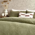 Miniatyrbild 4 av 5: Yard Bouclé Textured Påslakan Set Enkelsäng Oliv Olive Single