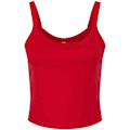 Miniatyrbild 1 av 3: Bella + Canvas Dam/Kvinnor Enfärgad Micro-Rib Spaghetti Strap Tanktopp Solid Red XS