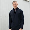 Miniatyrbild 3 av 6: Finden & Hales Herr 1/4 Dragkedja Långärmad Pipad Fleece Topp XS Nav Navy/White XS
