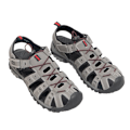Miniatyrbild 3 av 3: PDQ Ungdom Pojkar Spänne & Kardborre Syntetisk Nubuck Trail Grey/Red 4 UK