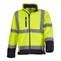 Miniatyrbild 1 av 2: Yoko Hi-Vis Softshelljacka för män (2-pack) 3XL Hi-Vis Gul/ Hi-Vis Yellow/Navy 3XL