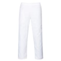 Miniatyrbild 1 av 2: Portwest Herr Twill Bagarbyxor 4XL R Vit White 4XL R