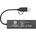 Miniatyrbild 1 av 5: Tekio Rise Återvunnen Aluminium USB 2.0 Hub En Storlek Solid Svart Solid Black One Size