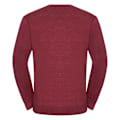 Miniatyrbild 2 av 2: Russell Collection Herr V-halsad Stickad Pullover Sweatshirt XXS Cranberry Marl XXS