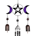 Miniatyrbild 2 av 2: Something Different Triple Moon Vindklocka En Storlek Lila/Svart Purple/Black One Size