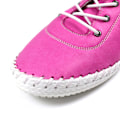 Miniatyrbild 6 av 6: Lunar Dam/Dam St Ives Läder Plimsolls 7 UK Fuchsia Fuchsia 7 UK