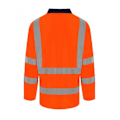 Miniatyrbild 2 av 2: PRO RTX Hög synlighet Herr Långärmad Poloskjorta S Orange/Na Orange/Navy S