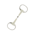 Miniatyrbild 3 av 3: Lorina häst Eggbutt Snaffle Bit 6in Silver/White Silver/White 6in