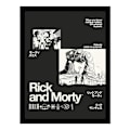 Miniatyrbild 1 av 2: Rick And Morty Ingen Existerar Med Avsikt Inramad Tryck 40cm x 30cm Black/White 40cm x 30cm