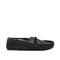Miniatyrbild 2 av 2: Mokkers herr Gordon Softie läder moccasin tofflor 10 UK svart Black 10 UK