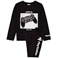 Miniatyrbild 1 av 3: Playstation Boys Game Controller Lång Pyjamas Set 10-11 År Bl Black/White 10-11 Years