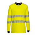 Miniatyrbild 1 av 2: Portwest Herr PW3 Flamskyddad Varsel Långärmad T-shirt L Yellow/Navy L