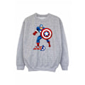 Miniatyrbild 1 av 2: Captain America Boys The First Avenger Sweatshirt 9-11 år Sp Sports Grey/Blue/Red 9-11 Years
