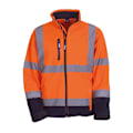 Miniatyrbild 1 av 2: Yoko Hi-Vis Softshelljacka för män L Hi Vis Orange/Navy Hi Vis Orange/Navy L