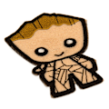 Miniatyrbild 2 av 2: Guardians Of The Galaxy Baby Groot Strykjärn På Patch En Storlek Brun Brown One Size