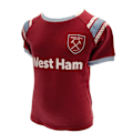 Miniatyrbild 3 av 3: West Ham United FC Baby Top & Bottom Set 6-9 Månader Claret Red/ Claret Red/Blue 6-9 Months