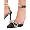 Miniatyrbild 2 av 2: Var är det ifrån Dam/Dam Fanen Rosett Diamant Stiletto Klack Black 5 UK