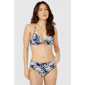 Miniatyrbild 3 av 4: Debenhams Dam/Kvinnors Blommiga Bygelbikini Topp 32C Marinblå Navy 32C