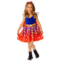 Miniatyrbild 1 av 2: Supergirl Girls Deluxe Kostym 9-10 År Blå/Röd Blue/Red 9-10 Years