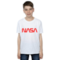 Miniatyrbild 2 av 5: NASA Pojkar Modern Logotyp T-Shirt 9-11 År Vit White 9-11 Years