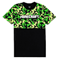 Miniatyrbild 5 av 6: Minecraft Barn/Kids Creeper Kort Pyjamas Set 8-9 År Svart Black/Green 8-9 Years