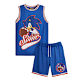Miniatyrbild 1 av 4: Sonic The Hedgehog Pojkar Basketbolltröja Och Shorts Set 3-4 År Blue 3-4 Years