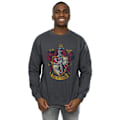 Miniatyrbild 2 av 5: Harry Potter Gryffindor Sweatshirt för män, L, mörkgrå Dark Heather L