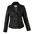Miniatyrbild 1 av 4: Eastern Counties Leather Dam/Dam Läder Korta Blazer 20 Black 20 UK