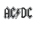 Miniatyrbild 2 av 2: AC/DC Logo Nyckelring One Size Svart/Vit Black/White One Size