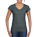 Miniatyrbild 4 av 5: Gildan Ladies Soft Style Kortärmad V-ringad T-shirt L Mörk Heather Dark Heather L