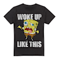 Miniatyrbild 1 av 5: SvampBob Fyrkant Herr Woke Up Like This Meme T-Shirt L Svart Black L