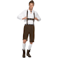 Miniatyrbild 2 av 4: Smiffys Bayersk Kostymset för Män L Brun/Vit Brown/White L