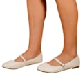 Miniatyrbild 1 av 3: Var är det ifrån Dam/Dam Josie Remmar Bred Ballerina Fla White 4 UK Wide