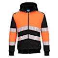 Miniatyrbild 2 av 3: Portwest PW3 Klass 1 Vinterhoodie för män 4XL Orange/Svart Orange/Black 4XL