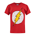 Miniatyrbild 1 av 2: Flash Officiell Pojkar Distressed Logo T-Shirt 7-8 År Röd Red 7-8 Years