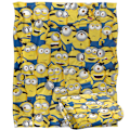 Miniatyrbild 1 av 6: Minions Gruppbild Filt One Size Vit White One Size