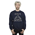 Miniatyrbild 2 av 3: Game Of Thrones: House Of The Dragon Herr Sweatshirt med text om tronen Navy Blue 4XL