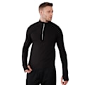 Miniatyrbild 3 av 3: Tombo Herr Långärmad Zip Neck Performance Top M Svart Black M