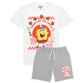 SpongeBob SquarePants Herr Kort Pyjamas Set S Vit/Grå White/Grey S