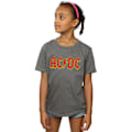 Miniatyrbild 2 av 5: AC/DC Flickor Logotyp Bomulls T-shirt 7-8 År Kolgrå Charcoal 7-8 Years